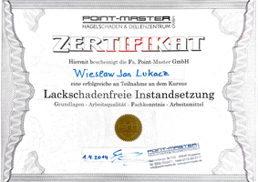 HDMASTER - Certyfikaty potwierdzający umiejętności - Point Master